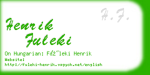 henrik fuleki business card